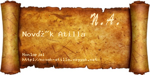 Novák Atilla névjegykártya